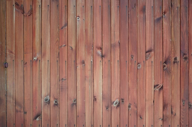 茶色の木製フェンスパネルの背景のクローズアップ
