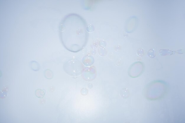 Close-up of bubbles against white background