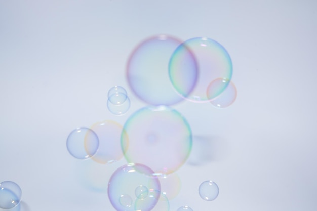  바탕에 있는 거품의 클로즈업