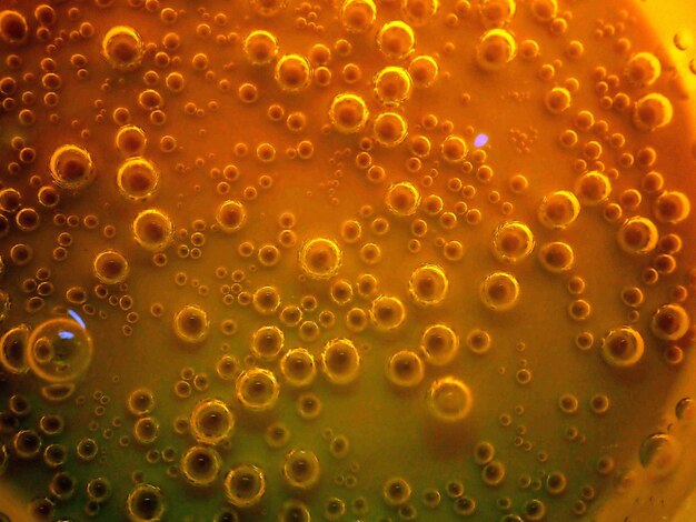 Close-up of bubbles in glass