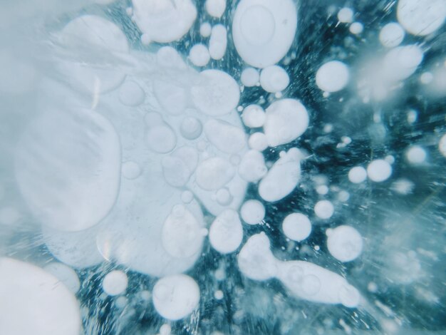 Close-up of bubbles in sea