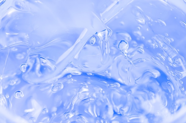 水中の泡のクローズアップ