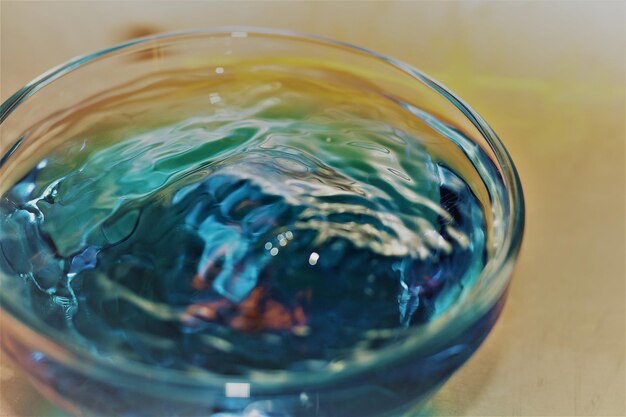 Photo close-up of bubbles in water