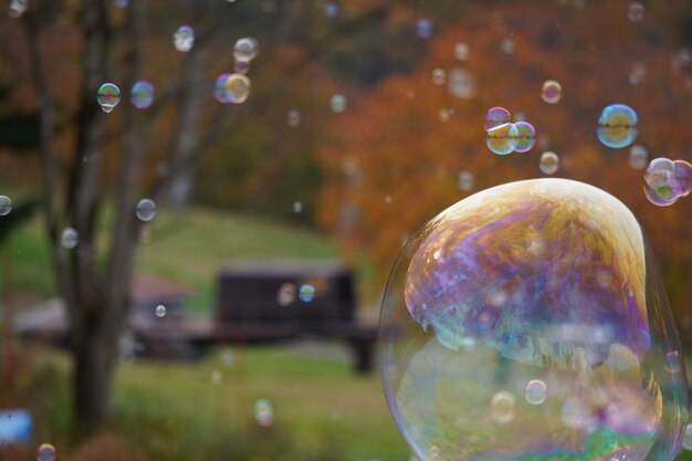 Photo close-up of bubbles