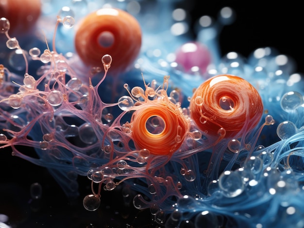 a close up of bubbles
