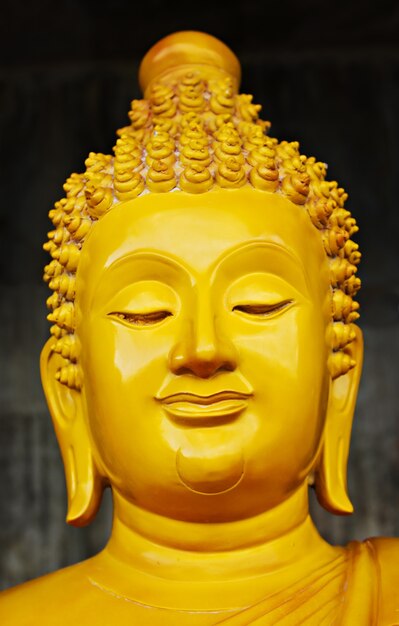 Close up buddha face, phuket, thailand