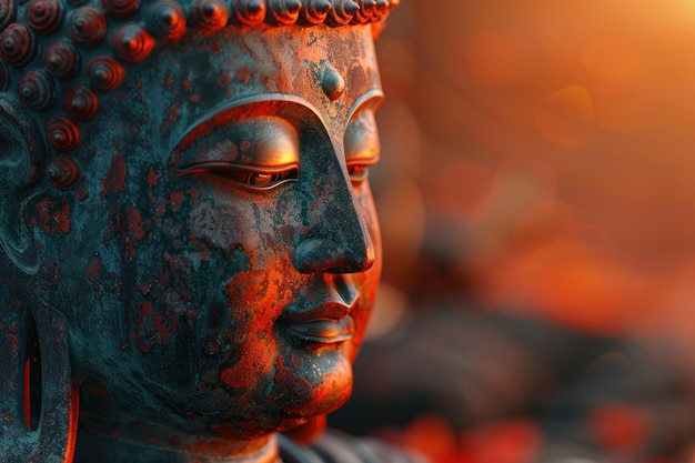 Close Up of a Buddha Statue