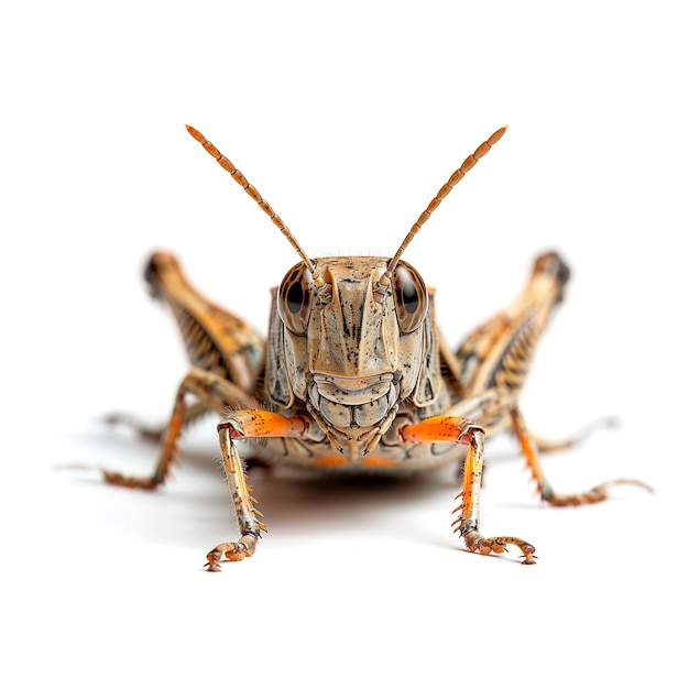 Close Up of Bug on White Background Generative AI