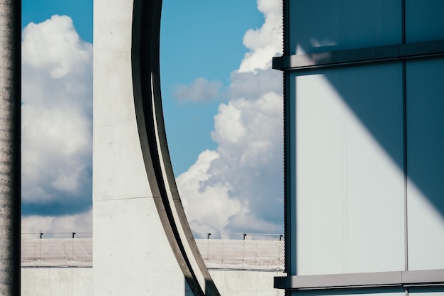 Close-up of building against cloudy sky