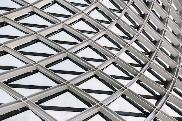 A close up of a building made of glass