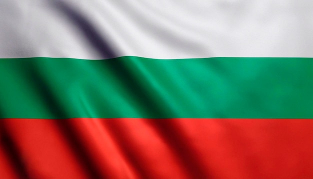 Близкий вид флага Болгарии Флаг Болгарии фона Флаг Болгарской