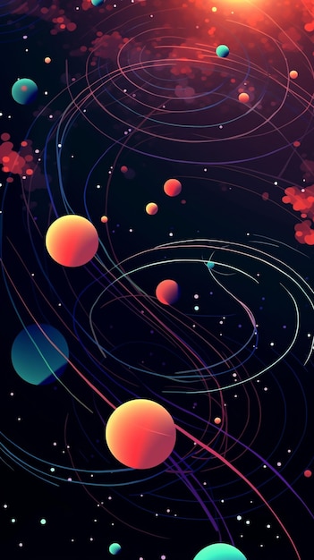 A close up of a bunch of balls in a space generative ai