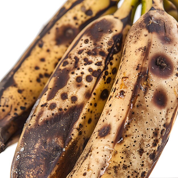 Photo a close up of a bunch of bananas with the brown spots on the side