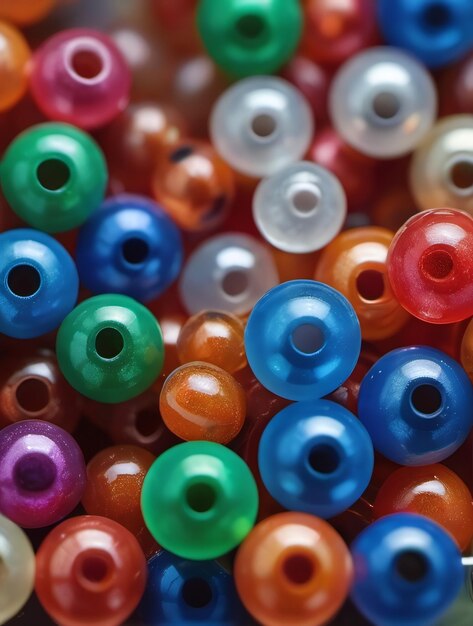 A Close Up Of A Bunch Of Beads Imaginary Recycled Plastic Granules