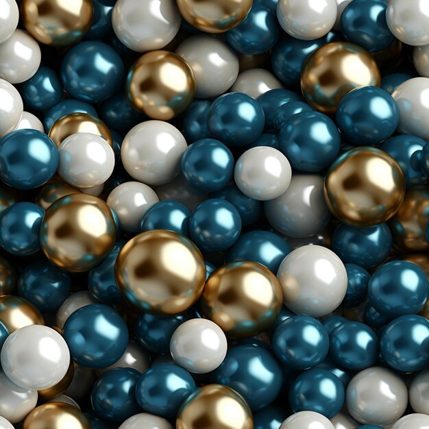 a close up of a bunch of blue and white balls generative ai