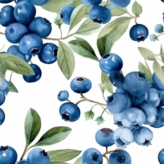 a close up of a bunch of blueberries on a branch generative ai