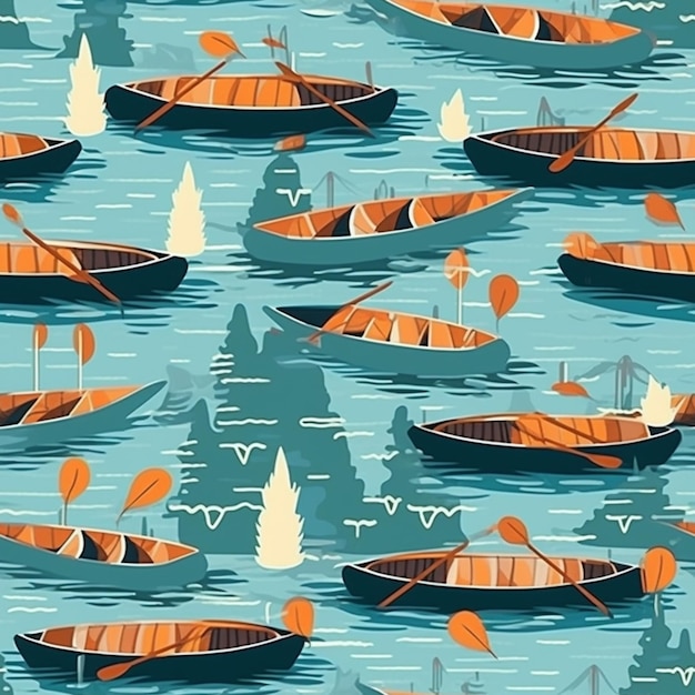 Photo a close up of a bunch of boats floating on a body of water generative ai