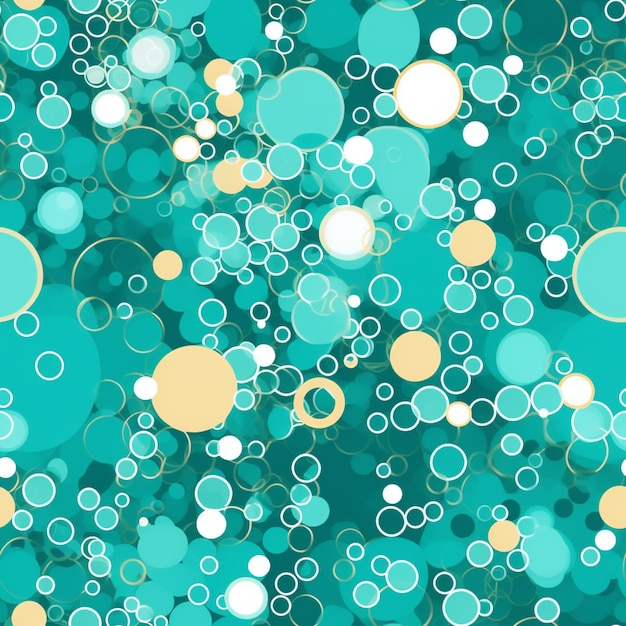 Photo a close up of a bunch of bubbles on a blue background generative ai