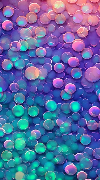 A close up of a bunch of bubbles floating in a pool generative ai