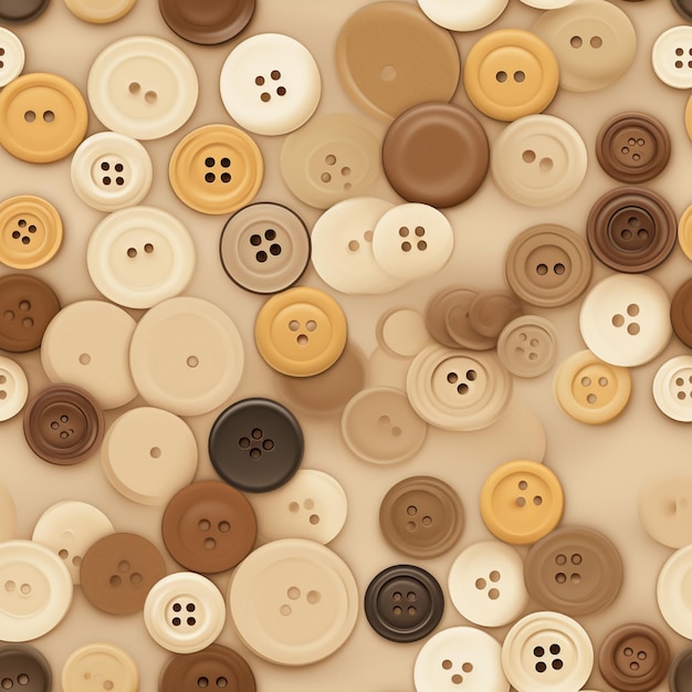 a close up of a bunch of buttons on a table generative ai