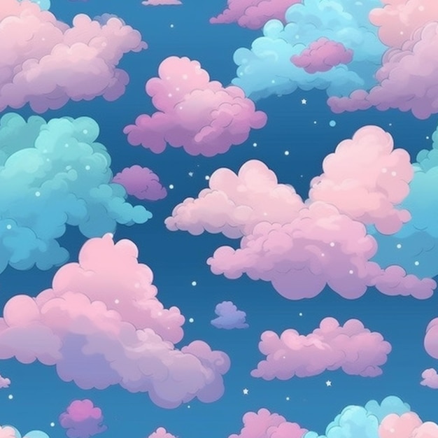 a close up of a bunch of clouds in the sky generative ai