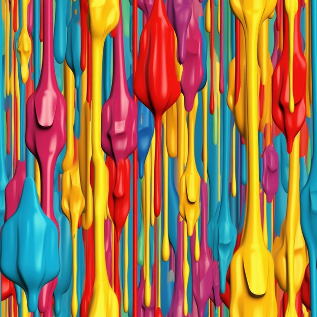 A close up of a bunch of colorful balloons hanging from a ceiling generative ai