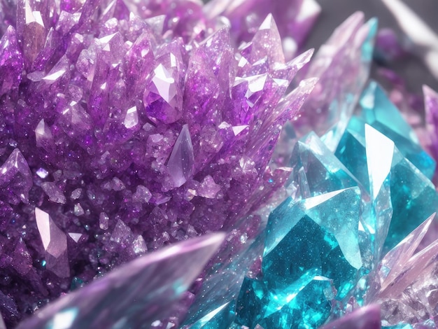 Close up of a bunch of crystals