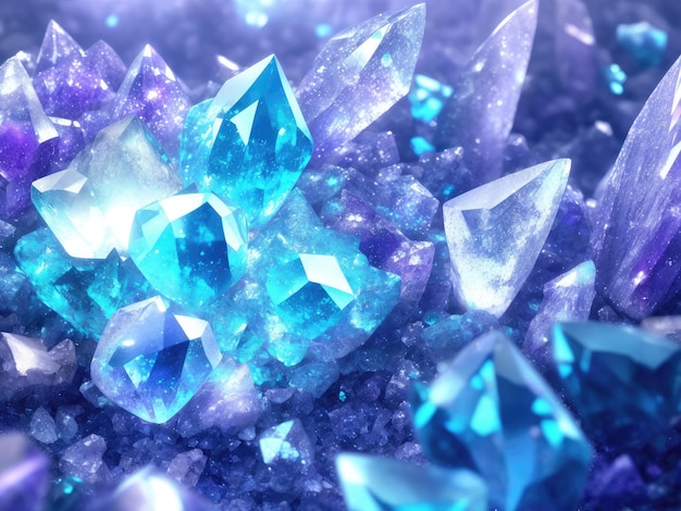 Close up of a bunch of crystals