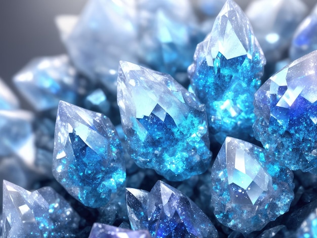 Close up of a bunch of crystals