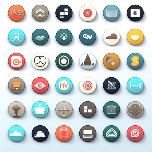 Photo a close up of a bunch of different colored buttons generative ai