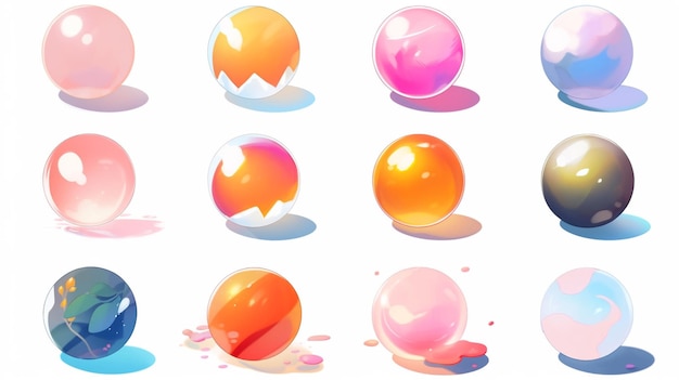 a close up of a bunch of different colored eggs on a white surface generative ai