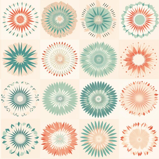 Photo a close up of a bunch of different colored flowers on a white background generative ai