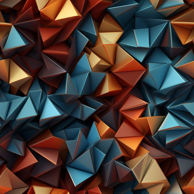 A close up of a bunch of different colored origami pieces generative ai