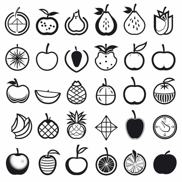 Photo a close up of a bunch of different fruits and vegetables generative ai