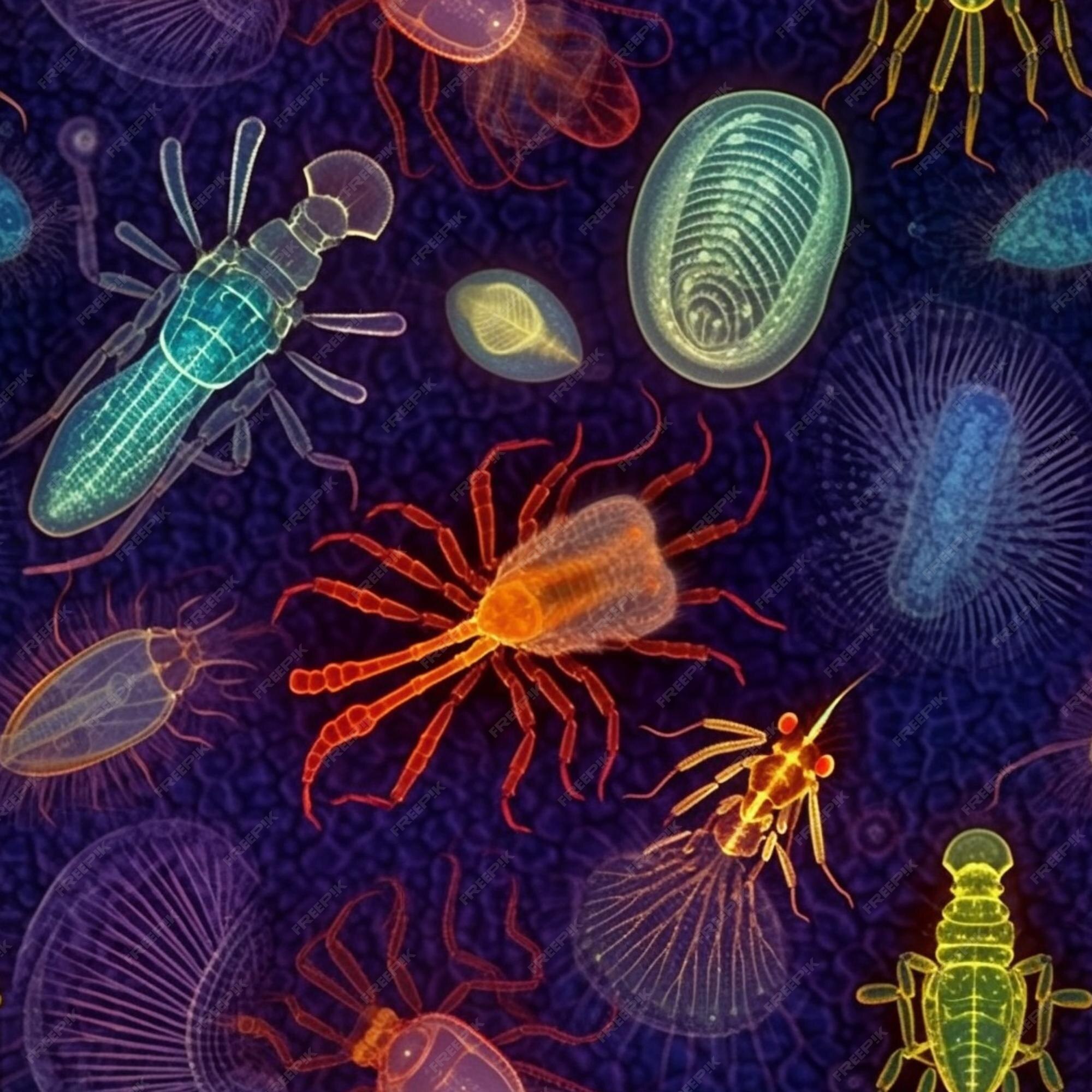 Premium AI Image | a close up of a bunch of different types of animals