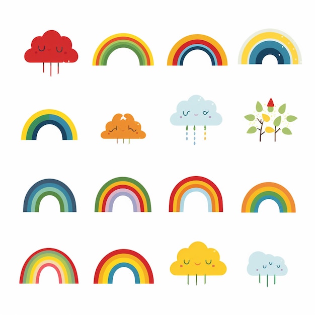 a close up of a bunch of different types of clouds generative ai