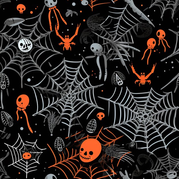 Photo a close up of a bunch of different types of halloween decorations generative ai