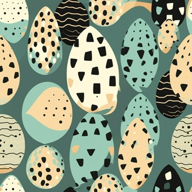 a close up of a bunch of eggs on a blue background generative ai