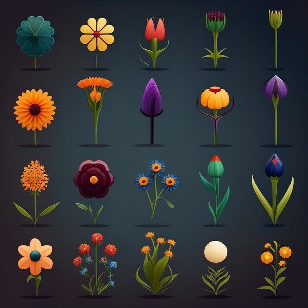 Photo a close up of a bunch of flowers on a dark background generative ai