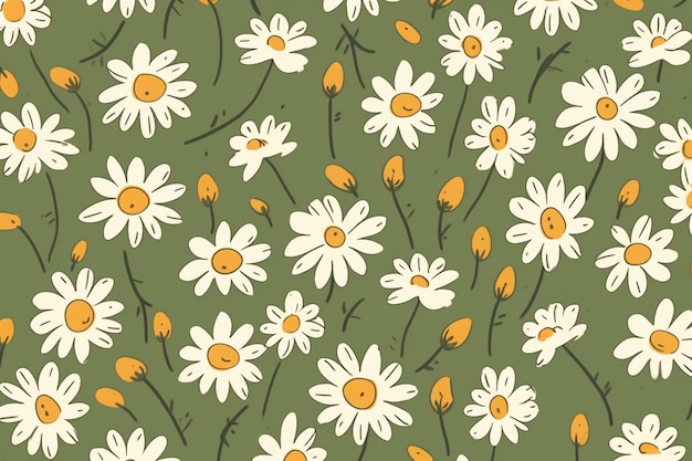 a close up of a bunch of flowers on a green background generative ai