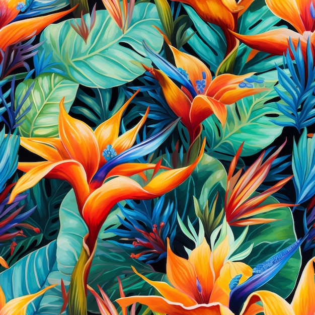 a close up of a bunch of flowers with leaves on them generative ai