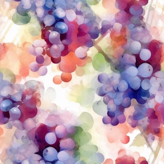 A close up of a bunch of grapes on a table generative ai