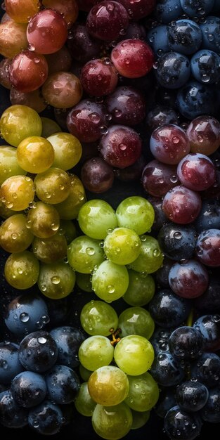 A close up of a bunch of grapes