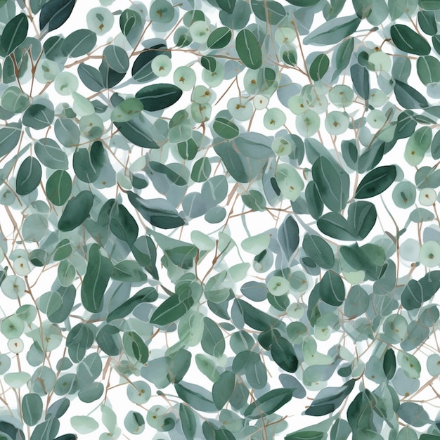 Близкий взгляд на кучу зеленых листьев на белом фоне