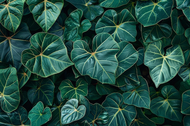 A close up of a bunch of green leaves