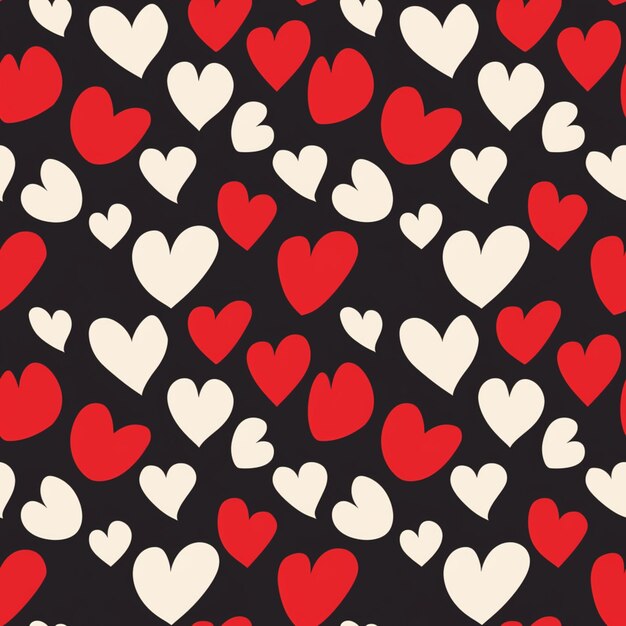 a close up of a bunch of hearts on a black background generative ai