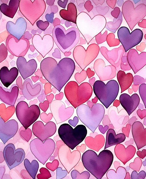 A close up of a bunch of hearts on a pink background generative ai