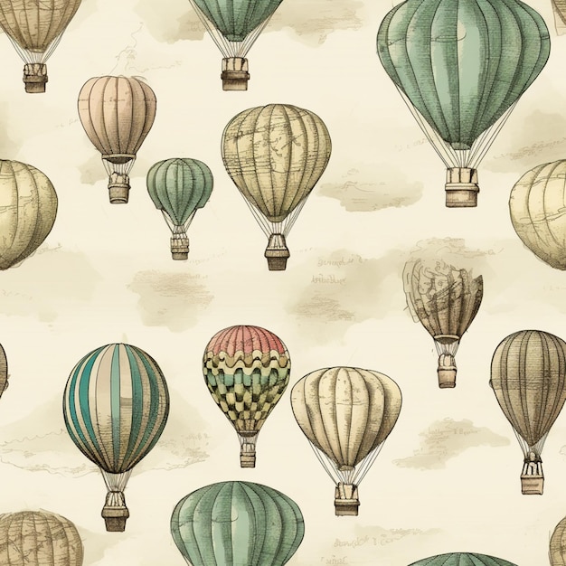 A close up of a bunch of hot air balloons flying in the sky generative ai