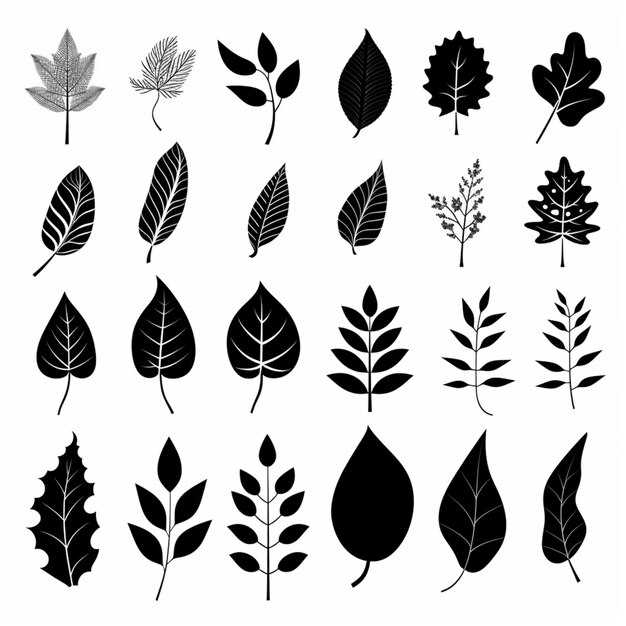 Photo a close up of a bunch of leaves on a white background generative ai