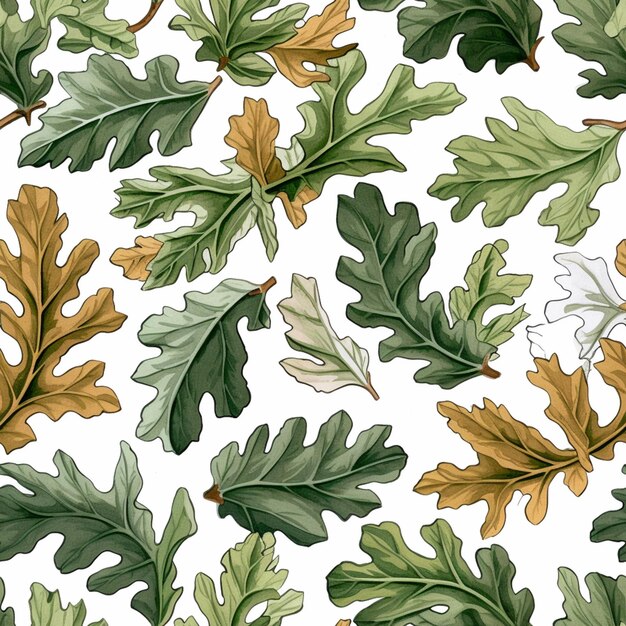 A close up of a bunch of leaves on a white background generative ai